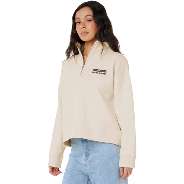 2025 Rip Curl Womens Surf Puff 1/4 Zip Fleece 07WWFL - Natural